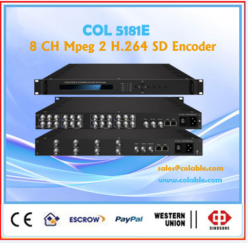 China catv iptv  8  in 1 Mpeg2/H.264 video encoder hardware on sale