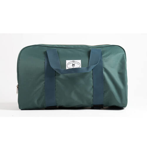 Quality Green Polyester Travel Duffle Bags , Rectangular Sports Duffle Bags For Women for sale