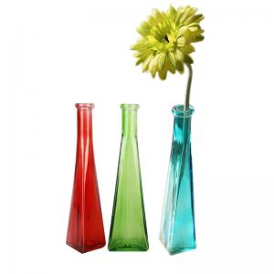 China Artificial Flower Infinity Vases Polished Crystal Glass Vases on sale
