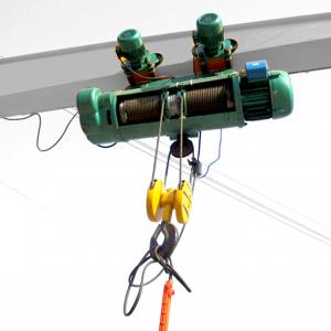 Quality 3m 220V 380V Electric Wire Rope Hoist , 1.5 Ton 2 Ton Wire Rope Hoist for sale