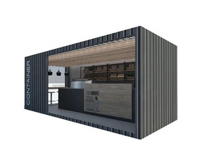 Quality Customized Container Home Prefab Small Movable House Converted Modular Coffee Shop Container Bar 20ft Prefabricated for sale