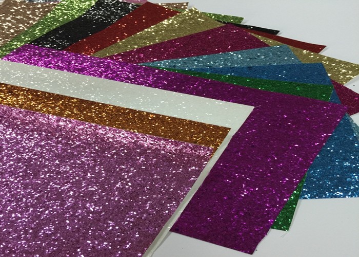 Quality Eco Friendly Craft A4 Size Pu Glitter Fabric Sheet Metallic Glitter Fabric for sale