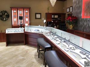 Quality Wonderful jewellery shop interior design jewelry display showcase MDF jewelry showcase for sale