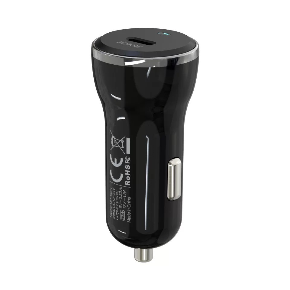 Quality Fireproof ABS PC PD Car Charger 20w Black White 5V 3A For Mobile Phone for sale