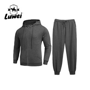 Quality Fashion Jogger Pullover Custom Made Oversized Plain Zip Bluza Moletons Mens Sweatsuits 2 Piece Hoodie Tracksuit Sets for sale