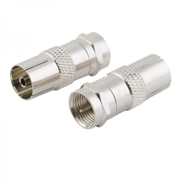 Buy F Male RF Cable And Connector Plug To PAL IEC Antenna DVB T TV Female DVB-T Jack at wholesale prices