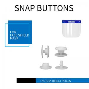 Quality 10mm Plastic Snap Button For Protection Face Shield Two Parts One Time Using for sale