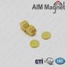 Buy cheap 12mm dia x 2mm thick Gold Plated Therapy Magnets neodymium from wholesalers