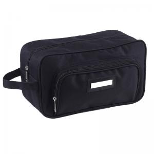 Quality black color 600D travelling toiletry bag for sale
