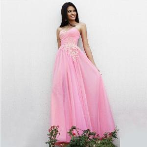 Quality Sexy sweetheart lace long prom dress 2014 blue/pink/beige/purple satin women formal gown for sale
