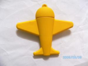 Quality PVC plane usb flash drive customized logo printing for free for sale