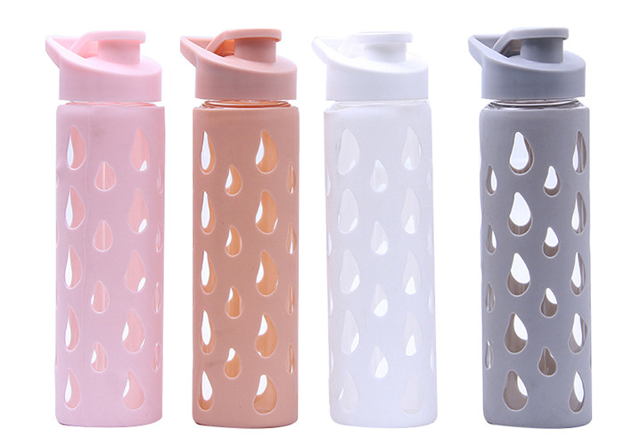 Buy Promotional Gift Reusable Borosilicate Glass Water Bottle Leak Proof BPA Free at wholesale prices