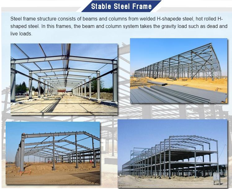 Steel Structure Framed Commercial Office Building Structural Steel Truss Prefab Construction with Drawing