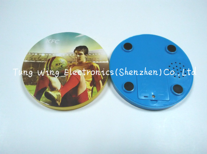 Quality Melody Flashing Cup Led Coaster Custom Sound Module 95mm Diameter for sale
