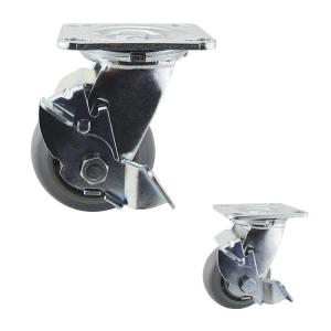 Quality 100mm soft Thermoplastic Rubber Heavy Duty Lockable Casters for sale