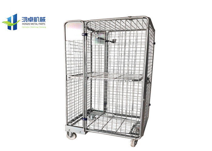Buy cheap Nestable Galvanized Wire Cage Trolley Corrosion Protection High Strength from wholesalers