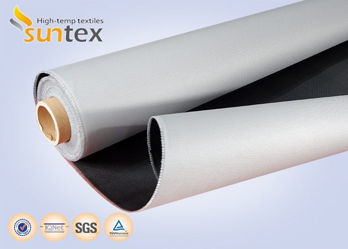 PU Coated E Glass Cloth Fabric M0 Pipe Protection Cover 0.43mm Two Sides Fiberglass Cloth RollOne Side