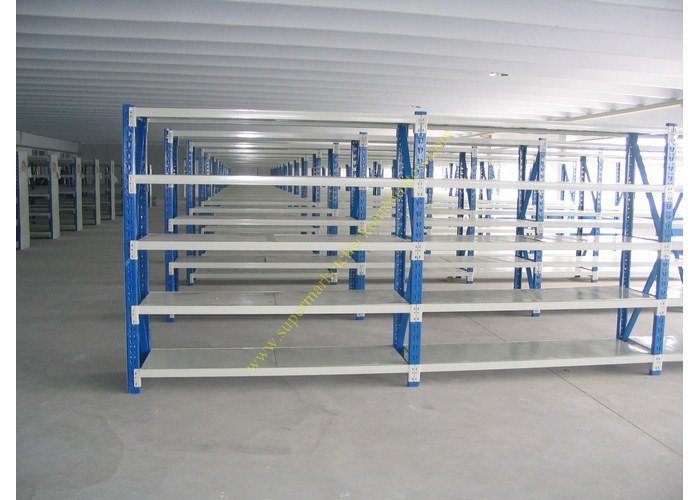 Industrial Warehouse Storage Racks / Steel Metal Display Shelf Rack