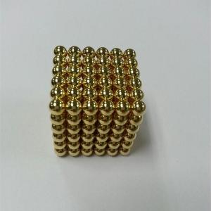 Quality 216 Pcs 5mm strong gold coating Sphere Ball Neodymium magnet for sale