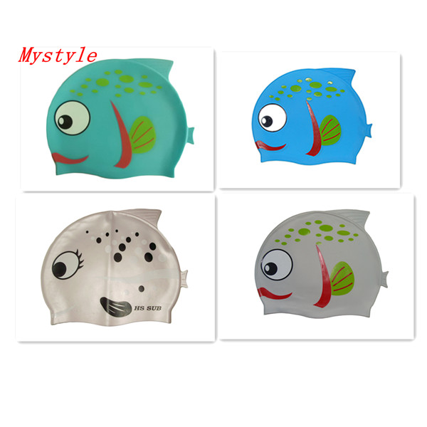 Quality children cartoon swimming cap for sale