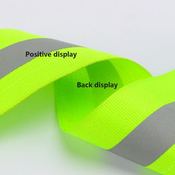 4 Inch Wide 50mm Yellow Reflective Tape Class 1 2 High Light Polyester Webbing For Clothing