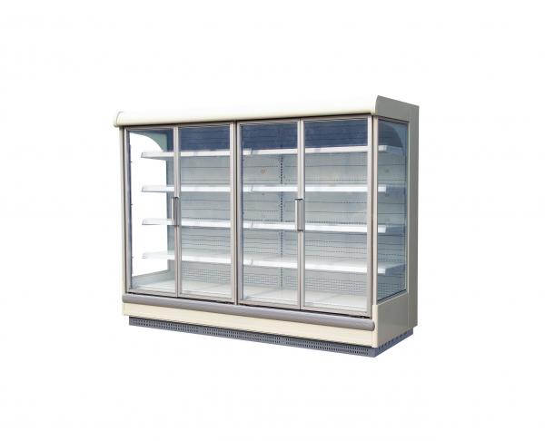 Buy Vertical Refrigerated Food Display Cabinets Supermarket Refrigeration Equipment For R404A at wholesale prices