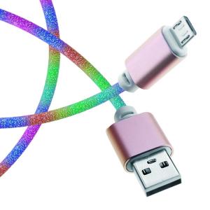 Quality PU Leather Micro USB Cables 12V 24V Rainbow Aluminum Alloy for sale