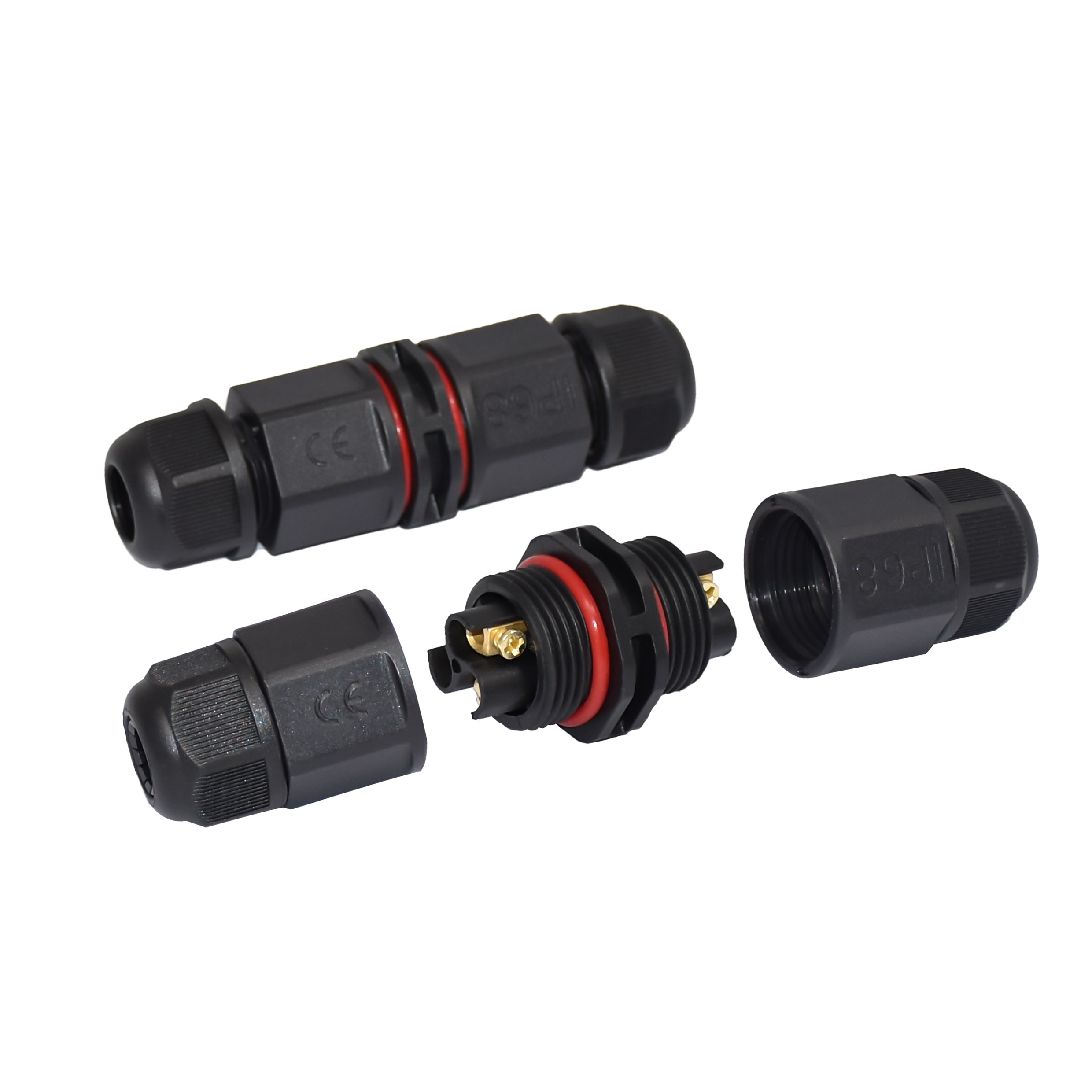 Quality IP68 Waterproof Underground Screw Electrical Connector 3pin Assemble Cable To Cable Connector for sale