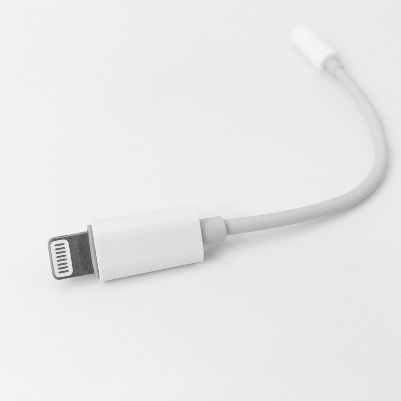 Quality Audio Lightning Iphone Aux Cord Connector White MFi PC ABS TPE for sale