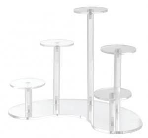 China Fashion Design Acrylic Display Fixtures 5 Pedestal Acrylic Product Display Stand on sale