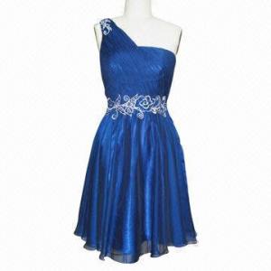 Quality 2013 Cocktail Dress, Silver Emb. Color Beaded Waistband, Beautiful Party Wear for sale