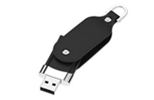 Quality Swivel leather usb flash drive with free embossed logo for sale