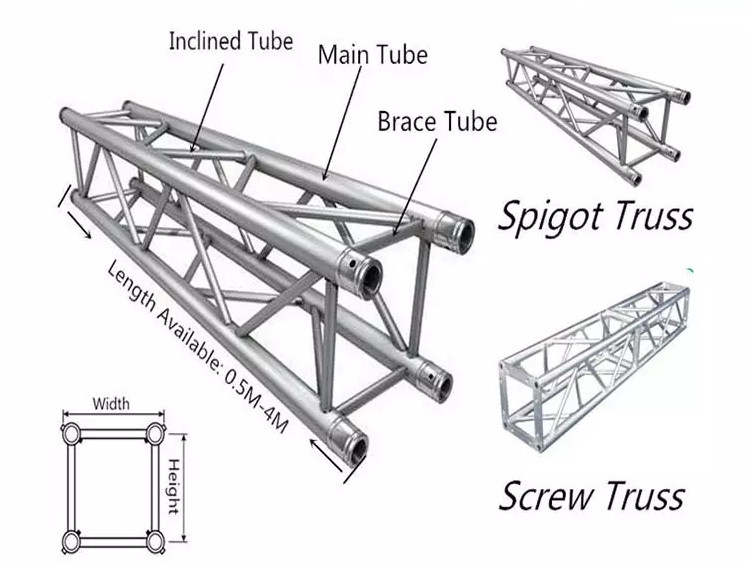 Quality Stage Roof Lighting 6061 6060 6082 Aluminum Stage Truss for sale