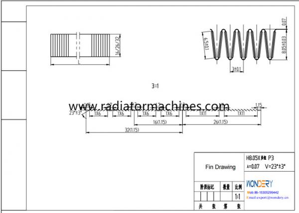 100 M/min Radiator Aluminium Fin Making Machine 8mm Fin Height OEM Service Provided