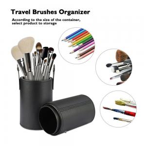 Quality Multipurpose Use Makeup Brush Roll Matte Black Large Capacity 3*3*9 Inch for sale