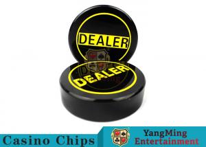 Quality Yellow Sculpture Texas Poker Dealer Button For Casino Poker Table Games Use Accessories Grade Acrylic 75mm Dealer Card for sale