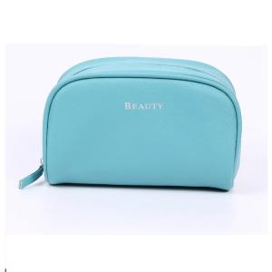 Quality Small Durable PU Leather Plain Travel Cosmetic Bags OEM 16*9*5 cm for sale