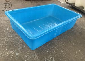 Open Top Blue Rectangular Large Plastic Pond Tubs For