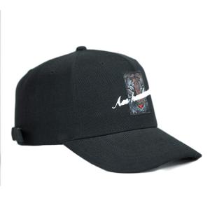 Quality Mens Metal Buckle Hat Black Animal Caps Custom Embroidered Logo Patch Baseball Hat for sale
