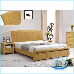 Quality china wooden bed 100% solid wood bed Beech wood bed room furniture modern B505 for sale