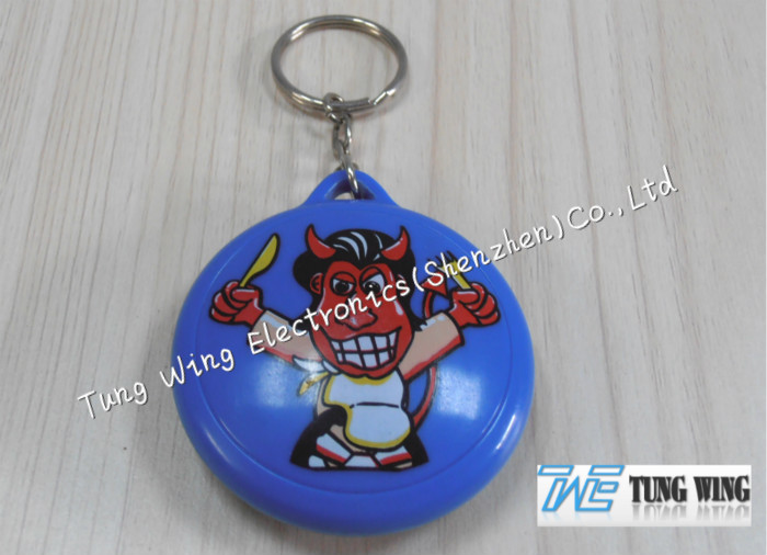 Quality Unique Round Music Keychain , ABS , metal novelty Sound Keychain for sale