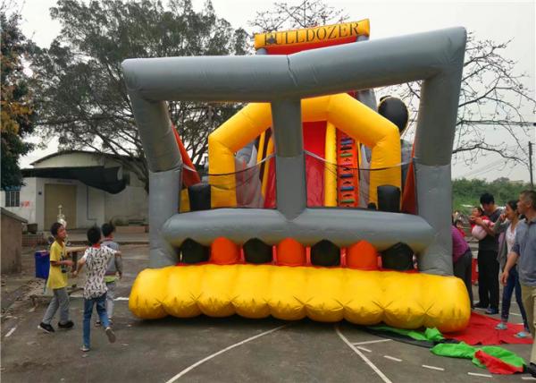 Bulldozer Theme 1000D PVC Tarpaulin 14mL Inflatable Fun Land