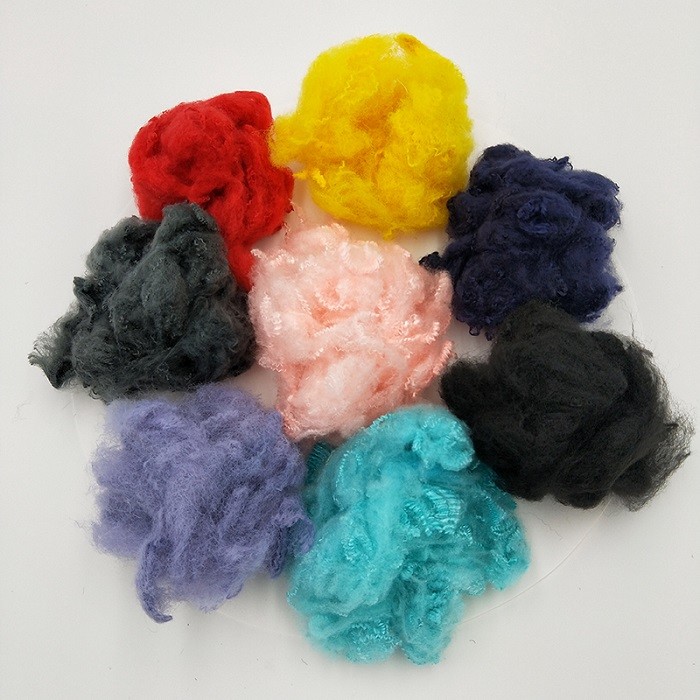 Quality Felt Fabric Raw Materials Regenerated Polyester Fiber , Polyester Staple Fibre PSF for sale