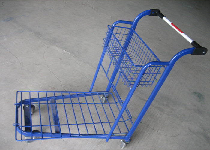 Quality Removable Plastic Supermarket Trolley Wire Mesh Platform Trolley Cart for sale