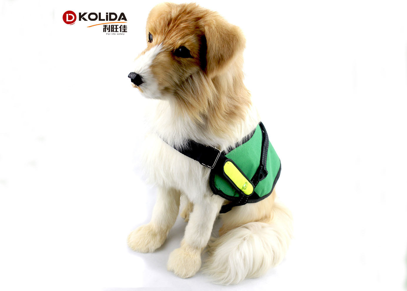 Quality Eco - Friendly Nylon Webbing Glowing Pet Cat Safety LED Light Up Dog Harness Green for sale