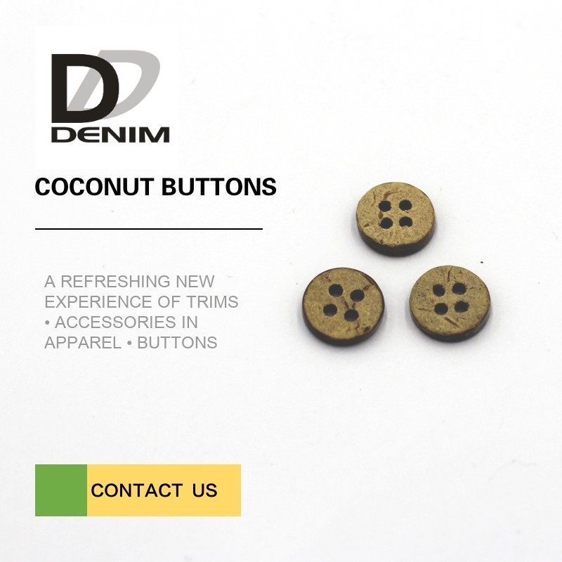 Quality 24L 4 Holes Coconut Buttons Natural Color With Custom Logo Design for sale