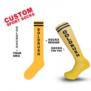 Quality Custom Sports Running Knee High Compression Socks 20-30Mmhg Unisex Stretch Football Socks for sale