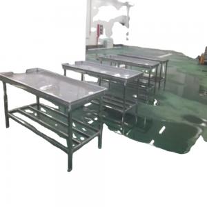Quality Poultry processing plant broiler cut-up sperating line packing table machine for chicken duck goose for sale