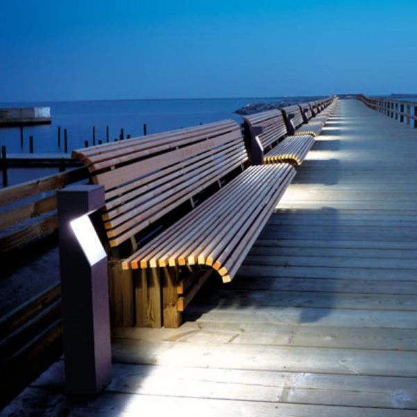 10W Square LED Bollard Light Optional 600/800/1000MM with Type-II Type-V and Type-IV Light Distribution