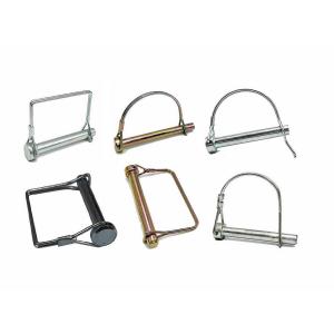 1/4"x 2" Round Wire Lock Pin Effective Length 1-3/4" white Zin-plated for